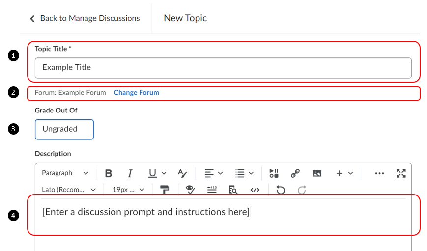 Setting up and Adding to Content Discussion Forums and Topics in Elearning