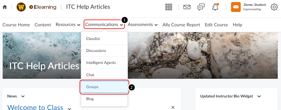 Creating Groups in Elearning