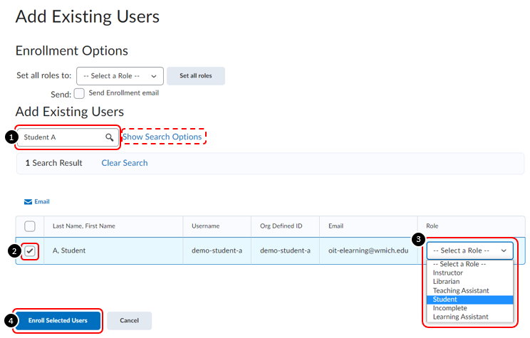 Adding Participants to a Course in Elearning